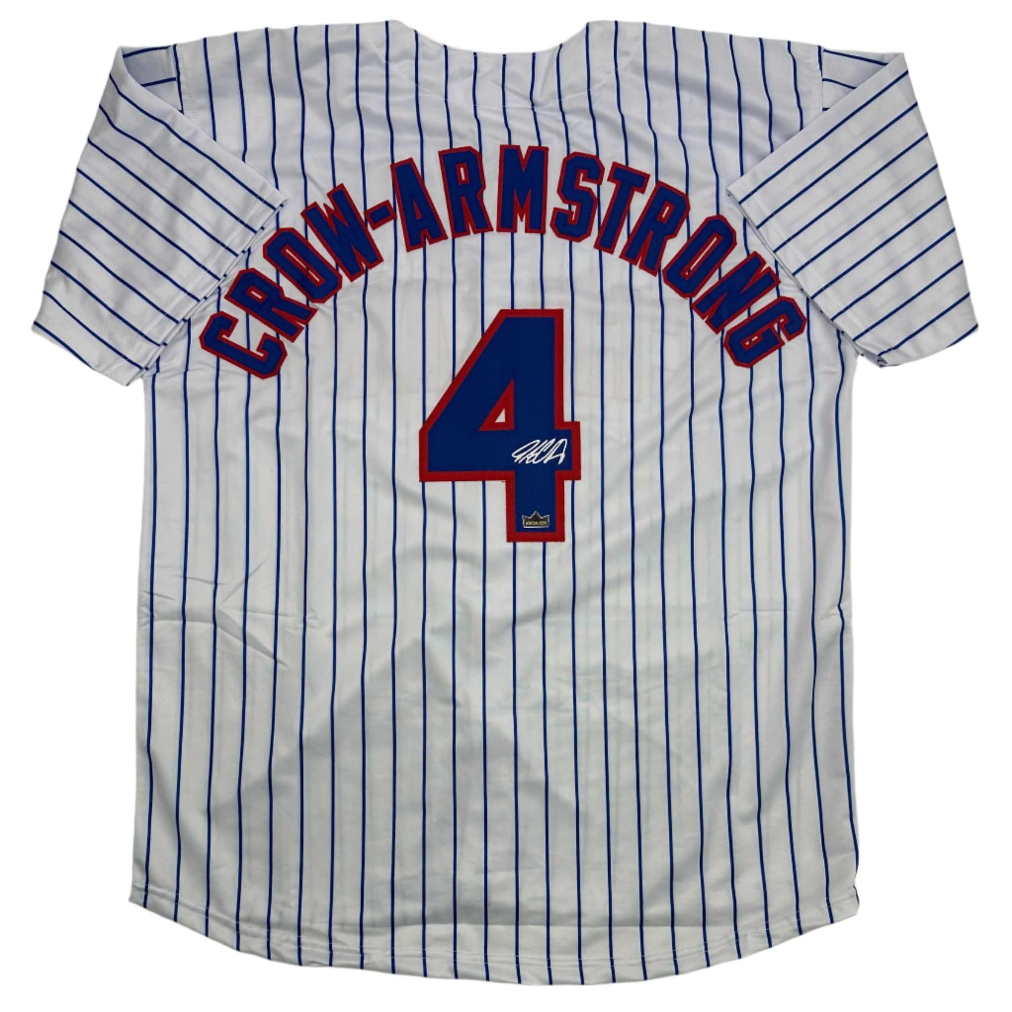 Facsimile Autographed Pete Crow-Armstrong PCA Chicago Pinstripe